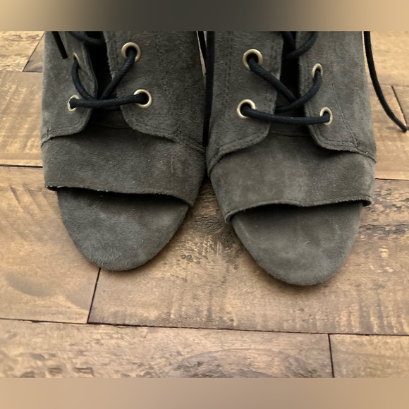 AllSaints Joanna Stiletto Lace Up Open Toe Ankle Boot - Size 38 - Picture 5 of 9